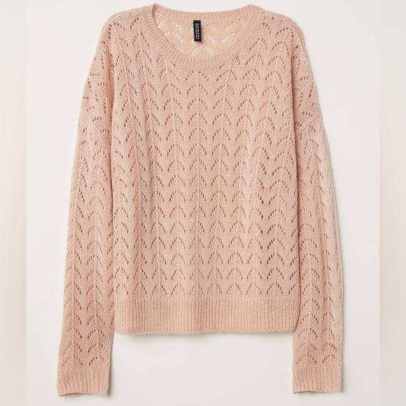 Divided Pink Crewneck Sweater. Pre-Owned. - Picture 1 of 6